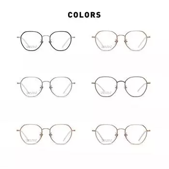 Новые титановые очки в круглой оправе TR90 с корейскими индивидуальными оптическими очками переменного тока, очки для близорукости