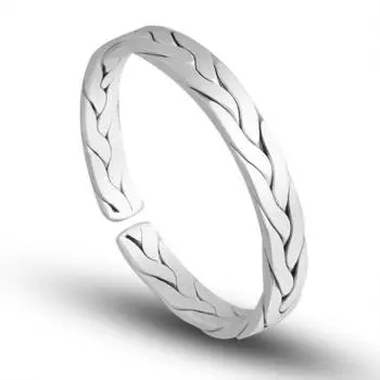 Новые тканые серебряные браслеты, женские модели для пар, пара переплетенных браслетов ручной работы с открытой любовью, мужские ювелирные аксессуары