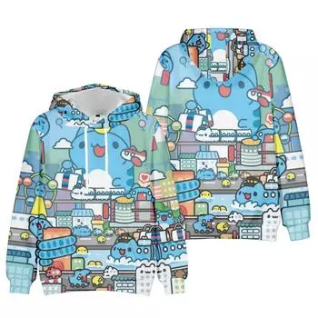 Новые толстовки Bugcat Capoo с капюшоном в уличном стиле с рисунком для мужчин и женщин, спортивные пуловеры для косплея XS