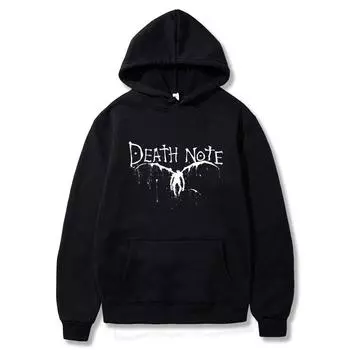 Новые толстовки с капюшоном Death Note в стиле аниме унисекс с принтом, уличная одежда унисекс, женская мода, толстовки большого размера, пуловеры с капюшоном в стиле Харадзюку, спортивные костюмы 2XL