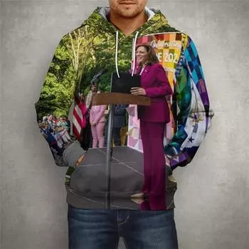 Новые толстовки с принтом Kamala Harris 3D, модная американская толстовка с капюшоном для мужчин, американские патриотические пуловеры, женский спортивный костюм, мужской уличный топ S