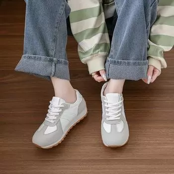 Новые толстые женские кроссовки на шнуровке, женские кроссовки на платформе, спортивная обувь для бега, разноцветные повседневные женские вулканизированные туфли для активного отдыха 35