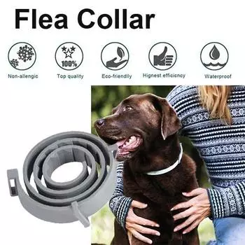 Новые товары для домашних животных Ошейник от блох и клещей Seresto на 8 месяцев для кошек 38cm without box серый