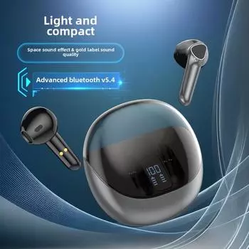 Новые трансграничные наушники TWS Bluetooth, внутриканальные наушники с долгим сроком службы, шумоподавлением, игровые беспроводные наушники с басами чёрный