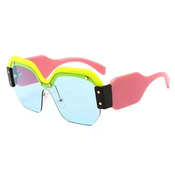 Новые трансграничные женские солнцезащитные очки в Европе и США. Модные соединенные солнцезащитные очки. Спортивные очки для езды на открытом воздухе. 63-20-140