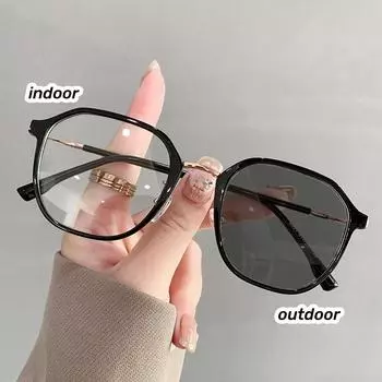 Новые трендовые фотохромные очки для близорукости, роскошные женские и мужские очки для близорукости, меняющие цвет, обесцвеченные очки с защитой от синего света 0
