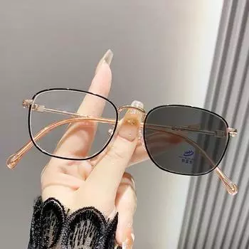 Новые трендовые фотохромные очки для чтения с высокой четкостью, очки для пресбиопии, оправа для мужчин и женщин, винтажные ретро-очки по рецепту 1.0