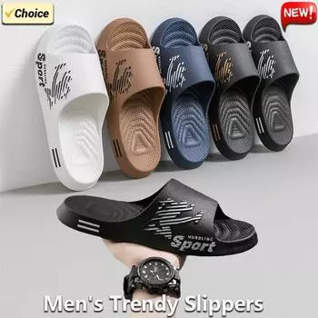 Новые трендовые мужские тапочки для дома, нескользящие тапочки с мягкой подошвой из ПВХ, летние спортивные тапочки для отдыха на природе, повседневные пляжные шлепанцы, сандалии 36-37(suggest 35-36)