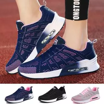 Новые трендовые женские кроссовки для бега, дышащая сетчатая спортивная обувь, теннисные кроссовки 35 чёрный