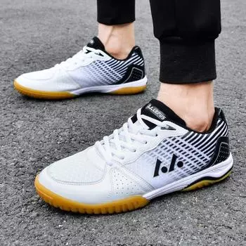 Новые тренировочные теннисные кроссовки мужские женские размер 36-45 розовые белые дышащие кроссовки для бадминтона парные легкие теннисные кроссовки 36 чёрный