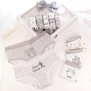 Новые трусы для девочек 1 шт. L XL милые дышащие с принтом горячая распродажа мягкие 2018 новое нижнее белье из хлопка высокого качества женские рекламные удобные L