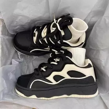 Новые туфли для пар, туфли на толстой подошве, увеличивающие высоту, кроссовки, туфли для хлеба 36