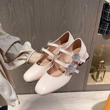 Новые туфли для женщин Современные туфли-лодочки Сексуальные женские туфли со стразами и цветами на высоком каблуке Красивые свадебные туфли 35 чёрный