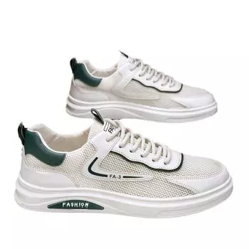 Новые туфли Little White Board, летние, дышащие, сетчатые, ажурные, спортивные, повседневные, износостойкие, модные мужские туфли 39