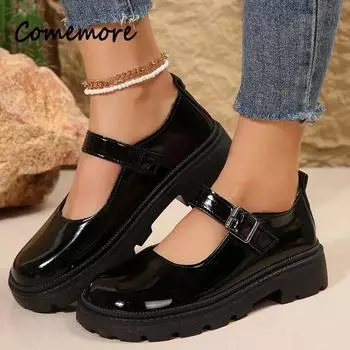 Новые Туфли Лолиты Японские Туфли Мэри Джейн Женские Винтажные Девушки Студенты JK Униформа Туфли на Платформе Косплей Высокие Каблуки Плюс Размер 42 35