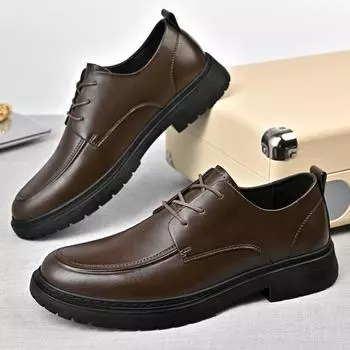 Новые туфли мужские черные мягкие кожаные итальянские туфли для мужчин элегантная повседневная деловая мужская обувь роскошная социальная мужская обувь 38 чёрный