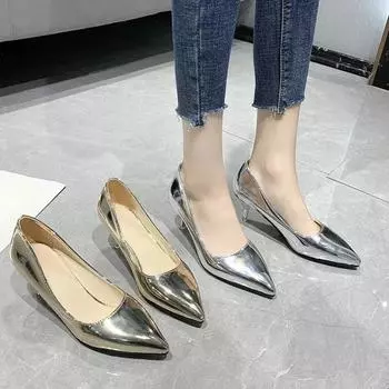 Новые туфли на высоком каблуке женские туфли на тонком каблуке с острым носком сексуальные туфли для вечеринок женские большие размеры 33-43 модные женские 35