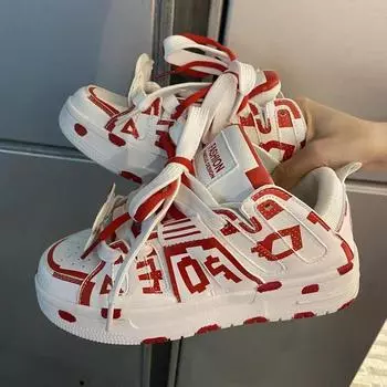 Новые туфли с толстой подошвой в виде панды, повседневная спортивная обувь для пары, обувь для хлеба 36