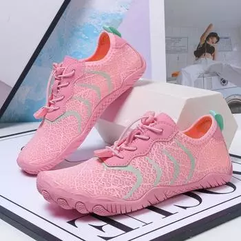 Новые туфли Shuoxi для активного отдыха, мужские дышащие нескользящие забродные туфли, женские туфли для рыбалки и плавания на пляже, быстросохнущие походные туфли 35 чёрный