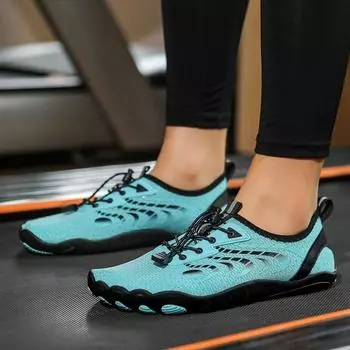 Новые туфли Shuoxi для активного отдыха, мужские дышащие нескользящие забродные туфли, женские туфли для рыбалки и плавания на пляже, быстросохнущие походные туфли 36 серый