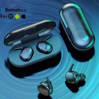 Новые TWS Bluetooth наушники 5.0 True Wireless Наушники-вкладыши Гарнитура Handsfree Спортивные наушники с зарядным устройством для смартфона