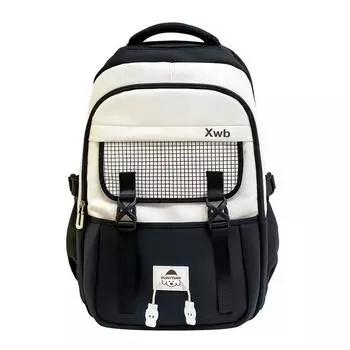 Новые ученики начальной школы, ученики средней школы, школьный рюкзак для мальчиков для снижения нагрузки и защиты позвоночника, для старшеклассниц, большая вместимость для путешествий чёрный