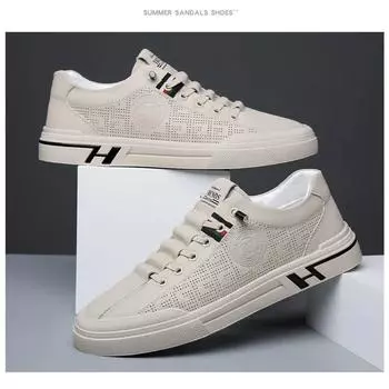 Новые удобные дышащие мужские повседневные туфли для активного отдыха, кроссовки для мужчин 2024 года, дизайнерская модная мужская вулканизированная обувь Zapatos Hombre 39 белый