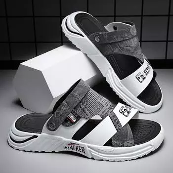 Новые удобные мужские сандалии, легкие пляжные уличные летние мягкие мужские тапочки из ЭВА, взрывной стиль, мужская обувь 39