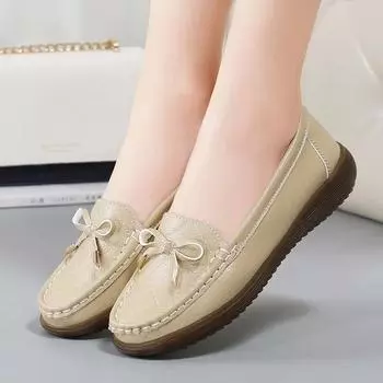 Новые удобные повседневные туфли для мам, туфли для беременных женщин, на шнуровке, мягкая подошва, плоская, нескользящая, удобная, новая модель 35