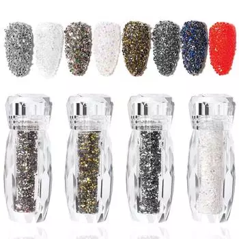 Новые украшения для ногтей Symphony Elf Bead Nail Sticky Diamond, прозрачная бутылка Micro Diamond с микробусинами Nail Art Crystal Micro Diamond WZ01