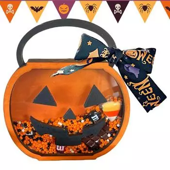 Новые украшения для вечеринки на Хэллоуин Тыквенные украшения для стола на Хэллоуин Деревянный шейкер для конфет на Хэллоуин
