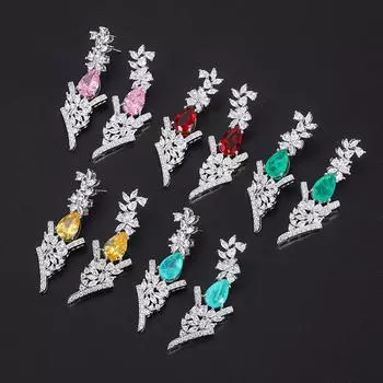 Новые украшения для волос Generation,, Изумрудный цветок, Красный корунд