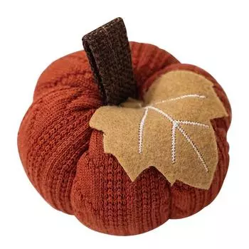 Новые украшения на День благодарения, подвеска в виде оранжевой тыквы, вязаное украшение в виде тыквы на праздник урожая серый