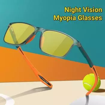 Новые ультралегкие очки ночного видения для спорта при близорукости TR90 для вождения компьютера солнцезащитные очки для защиты глаз от синего света -3.5 красный