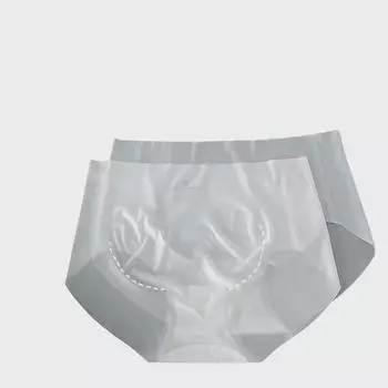 «Новые ультратонкие бесшовные женские трусы со средней посадкой из шелка Ice Silk — дышащие и легкие для лета» M [80-100 lbs]
