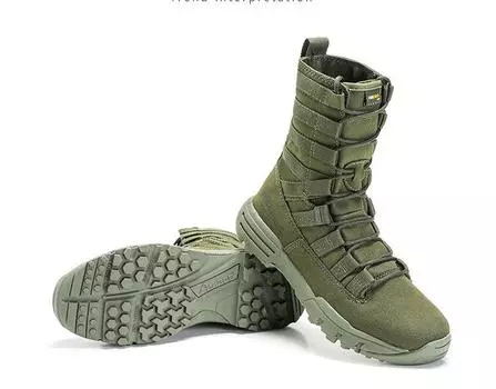 Новые уличные ботинки, спортивная обувь, армейские ботинки + высокие мужские ботинки для пустыни + тактические сухопутные ботинки, ботинки для кемпинга, альпинизма 39 чёрный