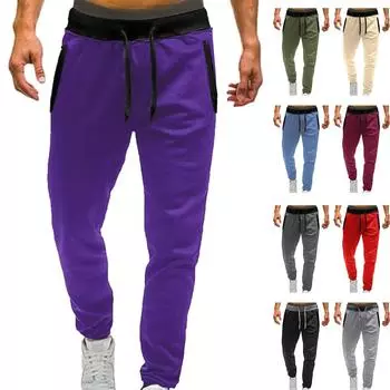 Новые уличные брюки Four Seasons Casual Men Straight Leg Solid Color Small Legs Long Брюки M