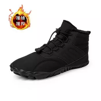 Новые уличные хлопковые ботинки мужские и женские бархатные теплые ботинки износостойкие нескользящие зимние утолщенные парные ботинки 36