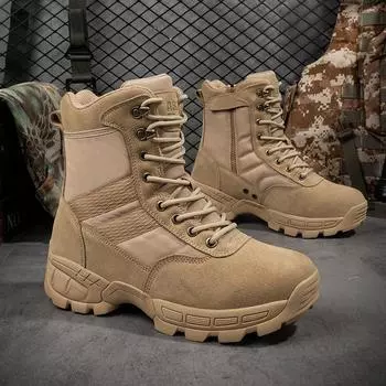 Новые уличные кожаные мужские ботинки без застежек на платформе, роскошные брендовые мужские зимние плюшевые ботинки для снега, модные универсальные мужские ботинки для мотокросса 39 коричневый