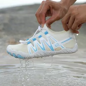 Новые уличные туфли с пятью пальцами для плавания босиком, фитнеса, велоспорта, скалолазания, дышащая сетчатая спортивная обувь с резиновой подошвой 35 чёрный