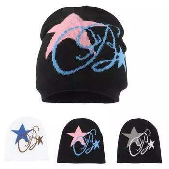 Новые унисекс вязаные шапки для женщин модная уличная кепка в стиле Харадзюку хип-хоп уличная зимняя теплая спортивная кепка Skullies Bonnet For head 55-60cm