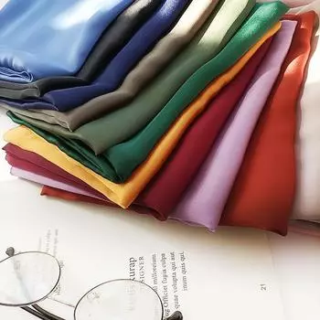 Новые универсальные однотонные танцевальные шарфы, солнцезащитные шарфы с хорошей драпировкой, женские длинные шарфы и марлевые шарфы 70*70cm синий