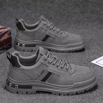 Новые универсальные повседневные дышащие мужские туфли для подростков на высокой платформе для пап, модные кроссовки для бега, спортивная обувь для весны и осени, универсальные 39 чёрный