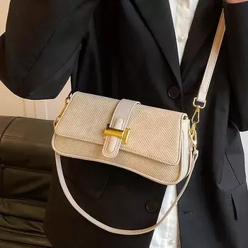 Новые универсальные женские сумки через плечо, французские винтажные сумки на одно плечо, подмышечные сумки, элегантные сумки в стиле темперамент