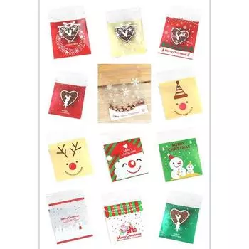 Новые упаковочные пакеты OPP для выпечки, рождественских подарков, свадебных печений, конфет, пластиковый пакет