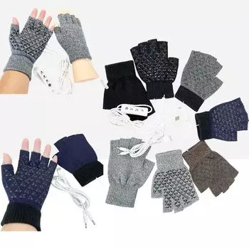 Новые USB-перчатки для печати и игр на осень и зиму для школьников, нескользящие, с открытыми пальцами, с гибким управлением