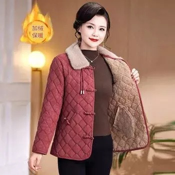 Новые утолщенные куртки среднего и пожилого возраста на хлопковой подкладке по-прежнему являются этническими, женские мягкие песочно-кожаные куртки на хлопковой подкладке. XL (recommended 90-55 kg)