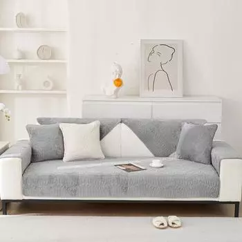 Новые утолщенные молочные бархатные чехлы для диванов, зимние теплые чехлы для диванов, Нескользящие чехлы для диванов, универсальный диванный коврик для современного домашнего декора 70x70cm 1pcs