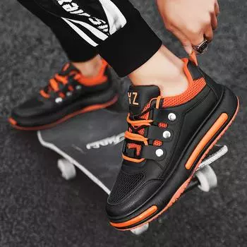 Новые увеличивающие рост кожаные универсальные и персонализированные кроссовки для сноуборда, повседневные и модные повседневные мужские туфли для спорта на открытом воздухе 39