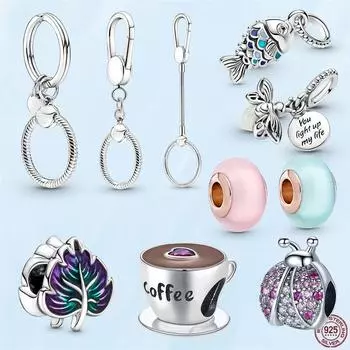 Новые ювелирные изделия момент брелок-подвеска размер сумка бусины стерлингового серебра 925 пробы подарок для женщин